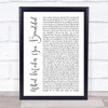 One Direction What Makes You Beautiful White Script Song Lyric Print