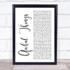 Lil Peep Awful Things White Script Song Lyric Print