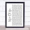 Chris Stapleton More Of You White Script Song Lyric Print