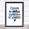 Whoreo Funny Inspirational Quote Print Blue Watercolour Poster