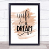 WIFI And A Dream Quote Print Watercolour Wall Art WIFI And A Dream Quote Print Watercolour Wall Art