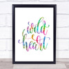 Wild Heart Rainbow Quote Print