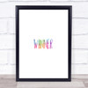 Win Rainbow Quote Print