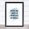 Women Who Invest Inspirational Quote Print Blue Watercolour Poster