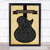 Israel Kamakawiwo'ole Somewhere over the rainbow and what a wonderful world medley Black Guitar Song Lyric Quote Music Print