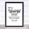 Wonderful Thought Quote Print Poster Typography Word Art Picture