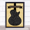 Richard Marx Hold On To The Nights Black Guitar Song Lyric Quote Print