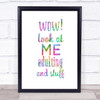 Wow Look At Me Adulting And Stuff Rainbow Quote Print