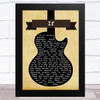 David Gates If Black Guitar Song Lyric Music Art Print