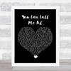 Paul Simon You Can Call Me Al Black Heart Song Lyric Quote Music Print