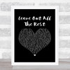 Linkin Park Leave Out All The Rest Black Heart Song Lyric Wall Art Print