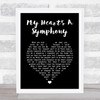 Gary Lewis & The Playboys My Heart's A Symphony Black Heart Song Lyric Wall Art Print