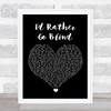 Etta James I'd Rather Go Blind Black Heart Song Lyric Wall Art Print