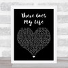 Kenny Chesney There Goes My Life Black Heart Song Lyric Wall Art Print
