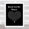 The Beatles Don't Let Me Down Black Heart Song Lyric Wall Art Print
