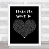Jimmie Allen Make Me Want To Black Heart Song Lyric Wall Art Print