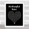 Electric Light Orchestra Midnight Blue Black Heart Song Lyric Wall Art Print