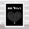 Isabella Breedlove 1000 Years Black Heart Song Lyric Wall Art Print
