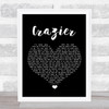 Taylor Swift Crazier Black Heart Song Lyric Wall Art Print