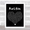 Blake Shelton Austin Black Heart Song Lyric Wall Art Print