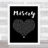 Creeper Misery Black Heart Song Lyric Wall Art Print