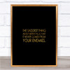 Saddest Thing Quote Print Black & Gold Wall Art Picture Saddest Thing Quote Print Black & Gold Wall Art Picture