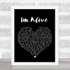 Celine Dion I'm Alive Black Heart Song Lyric Quote Print