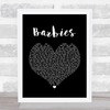Pink Barbies Black Heart Song Lyric Quote Print