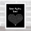 Cyndi Lauper Time After Time Black Heart Song Lyric Quote Print