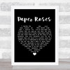 Janice Torre Paper Roses Black Heart Song Lyric Print