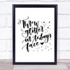 Throw Glitter In Todays Face Quote Typogrophy Wall Art Print