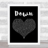 Jay Sean Down Black Heart Song Lyric Print