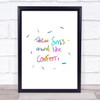 Sass Rainbow Quote Print