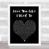 Russell Dickerson Love You Like I Used To Black Heart Song Lyric Print