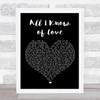 Barbra Streisand All I Know of Love Black Heart Song Lyric Print