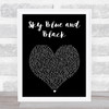 Jackson Browne Sky Blue and Black Black Heart Song Lyric Print