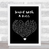 Jason Donovan Sealed With A Kiss Black Heart Song Lyric Print