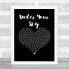 The Sherlocks Under Your Sky Black Heart Song Lyric Print