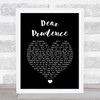 The Beatles Dear Prudence Black Heart Song Lyric Print