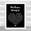 Elin Fflur HARBWR DIOGEL Black Heart Song Lyric Print