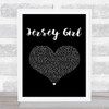 Bruce Springsteen Jersey Girl Black Heart Song Lyric Print