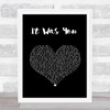 12 Stones It Was You Black Heart Song Lyric Print