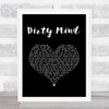 Prince Dirty Mind Black Heart Song Lyric Print