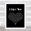 Ben Rector I Like You Black Heart Song Lyric Print