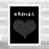 Wrabel 11 Blocks Black Heart Song Lyric Print