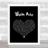 Pearl Jam Thin Air Black Heart Song Lyric Print