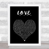 Jessie J L.O.V.E. Black Heart Song Lyric Print