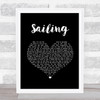 Christopher Cross Sailing Black Heart Song Lyric Print