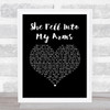 Ed Harcourt She Fell Into My Arms Black Heart Song Lyric Music Art Print