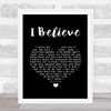 Robson & Jerome I Believe Black Heart Song Lyric Music Art Print